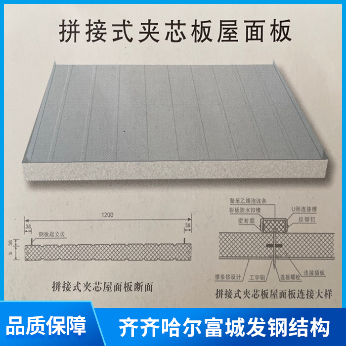 拼接式夾芯屋面平板